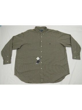 NWT Ralph Lauren Polo Big & Tall Pony Plaid Long Sleeve Button Down Shirt 3XB